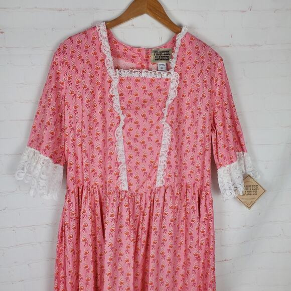NEW Frontier Classics Mattie Dress XL Maxi Prairie Western Floral Colonial Rose - Picture 7 of 13